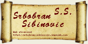 Srbobran Sibinović vizit kartica